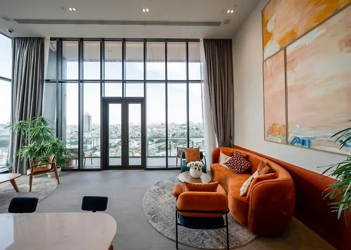 公寓 500m Bts L Chao Phraya River L Pool And Gym 曼谷